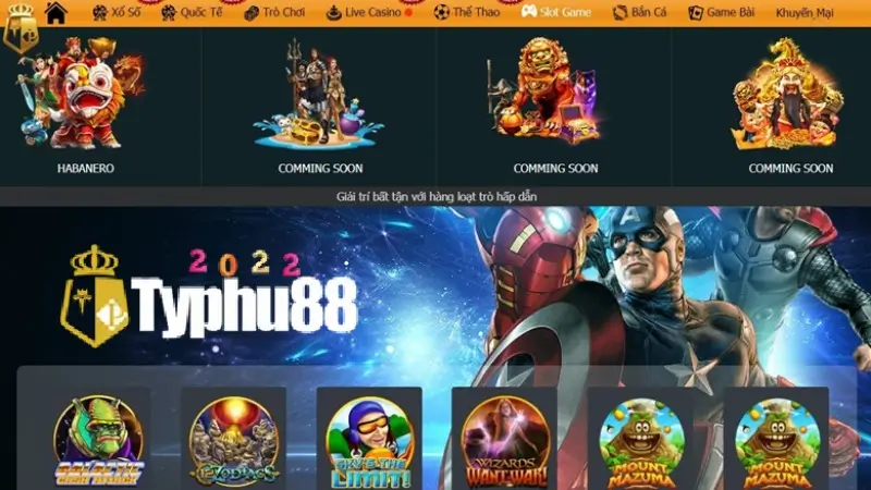 Các thông tin sơ lược về Slot game Typhu88